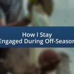 How I Stay Engaged During Off-Season