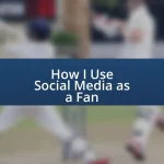 How I Use Social Media as a Fan