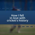 How I fell in love with cricket’s history