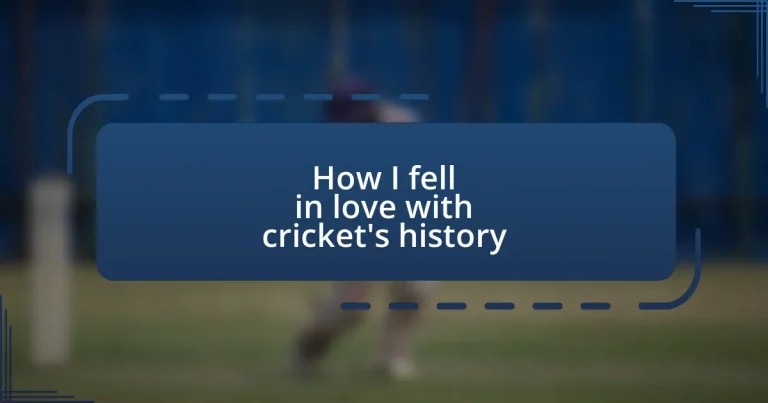 How I fell in love with cricket’s history