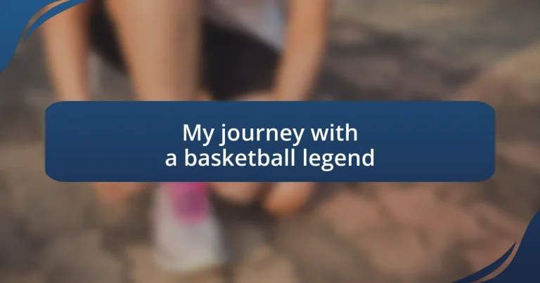 My journey with a basketball legend